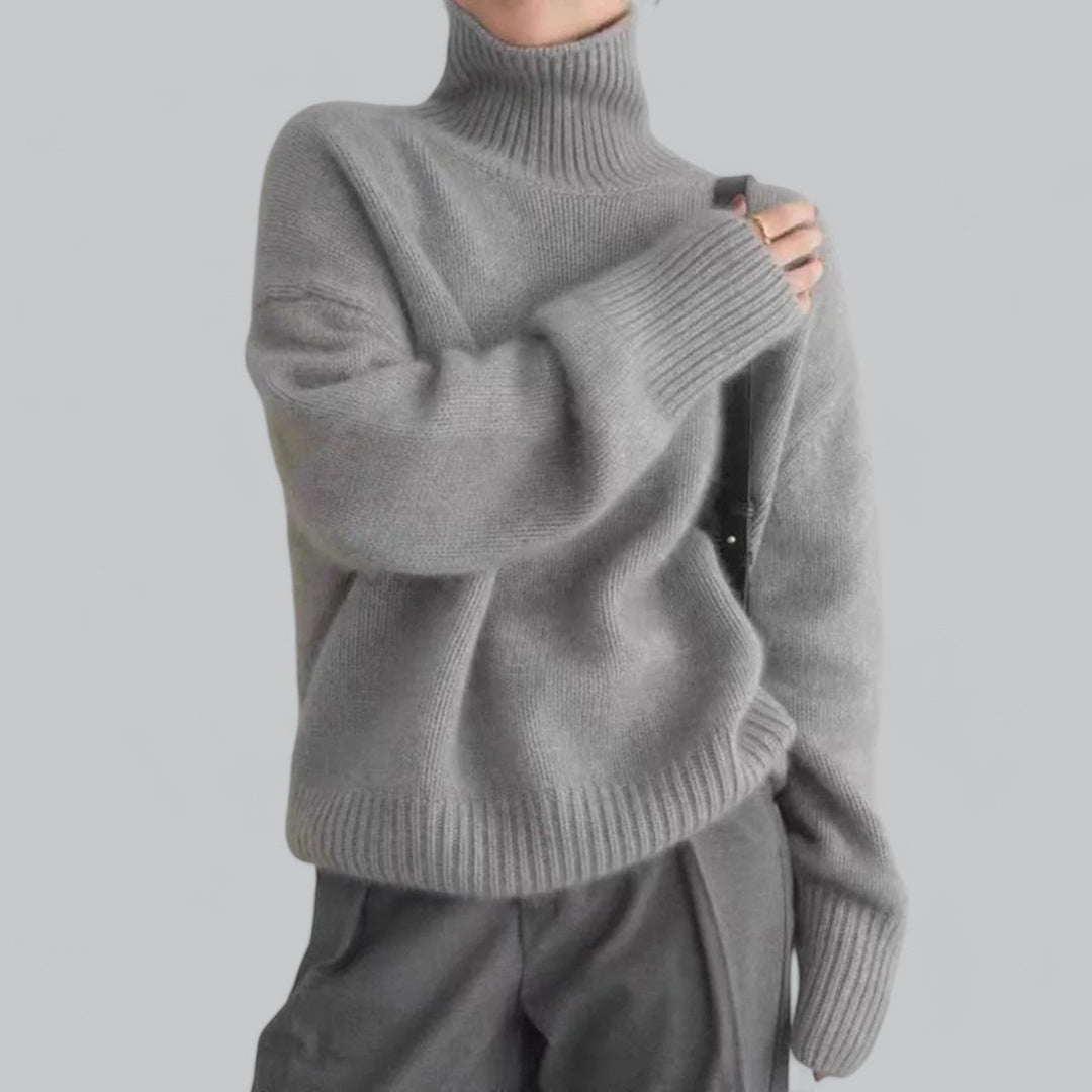 Women’s Cashmere Turtleneck Sweater – Elegant, Soft Winter Pullover