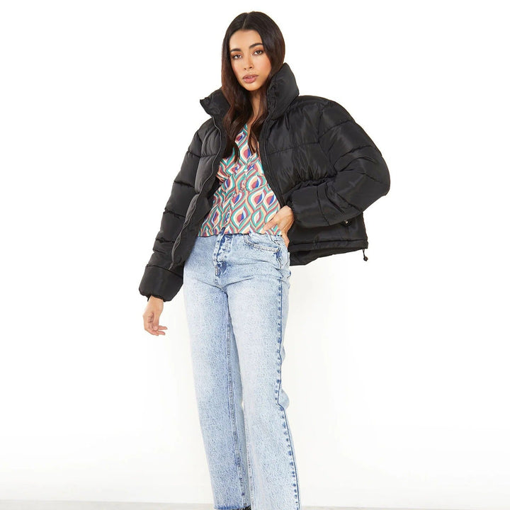 Sleek Black Puffer Jacket