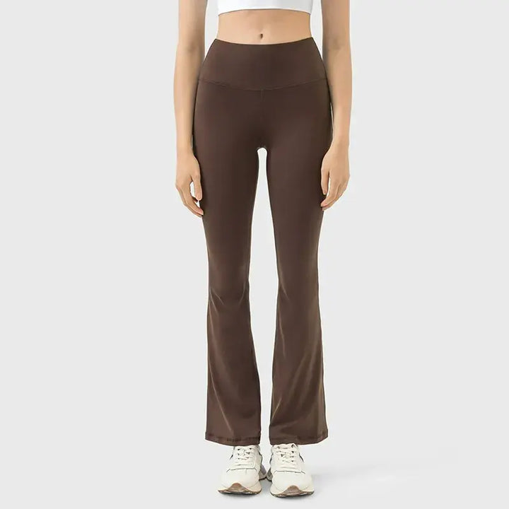 Slim Hip Flared Yoga Pants – High Elastic Nude Sense