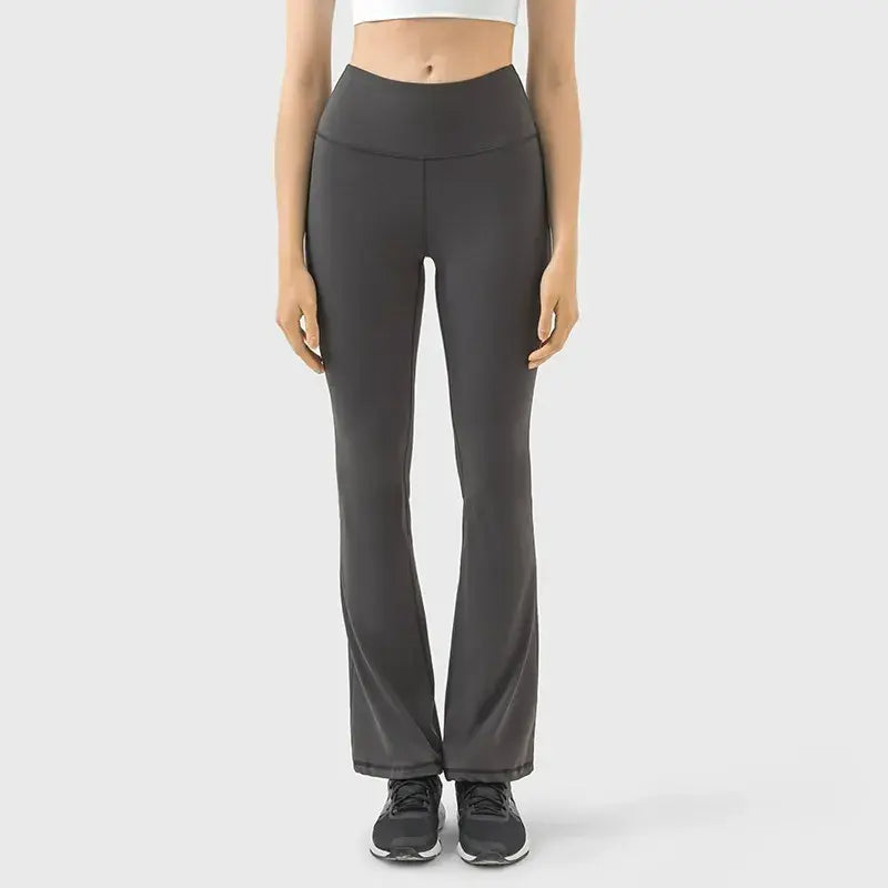 Slim Hip Flared Yoga Pants – High Elastic Nude Sense